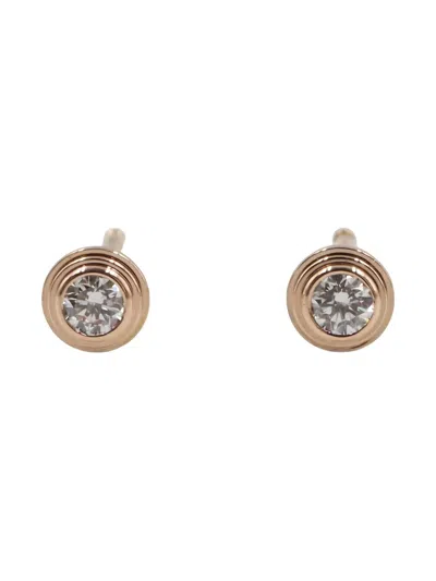 Pre-owned Cartier 18k Rose Gold D'amour Diamond Earrings