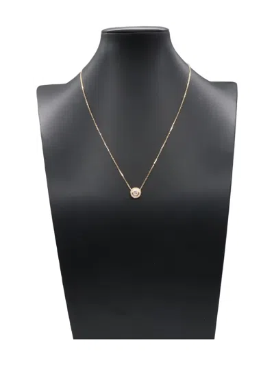 Pre-owned Cartier 18k Rose Gold Damour Diamond Necklace