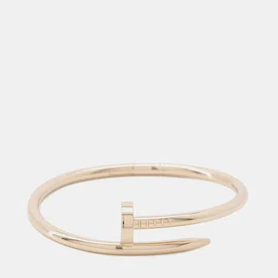 Pre-owned Cartier 18k Rose Gold Juste Un Clou Bracelet