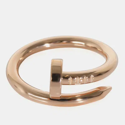 Pre-owned Cartier 18k Rose Gold Juste Un Clou Ring Eu 55