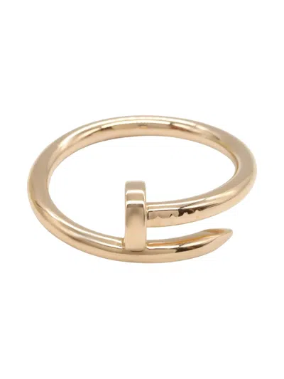 Pre-owned Cartier 18k Rose Gold Juste Un Clou Ring In Pink