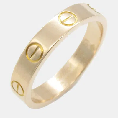 Pre-owned Cartier 18k Rose Gold Love Band Ring Eu 51