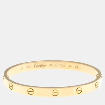 Pre-owned Cartier 18k Rose Gold Love Bangle Bracelet