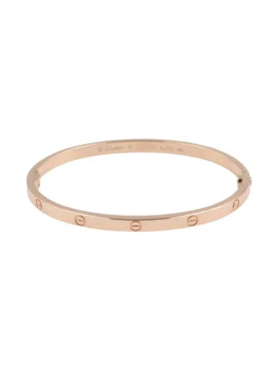 Pre-owned Cartier 18k Rose Gold Love Breath Sm Bracelet