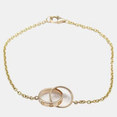Pre-owned Cartier 18k Rose Gold Love Chain Bracelet