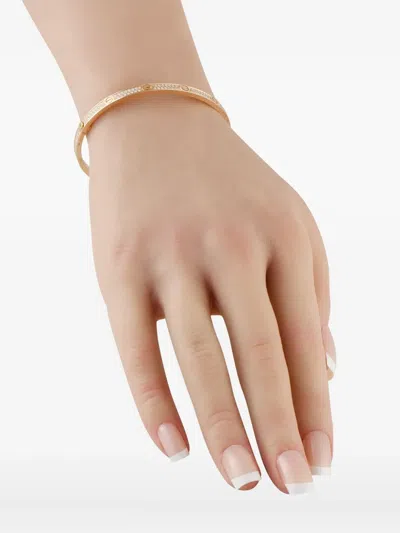 Pre-owned Cartier 18k Rose Gold Love Diamond Bracelet In Pink