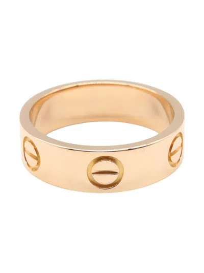 Pre-owned Cartier 18k Rose Gold Love Ring In Pink