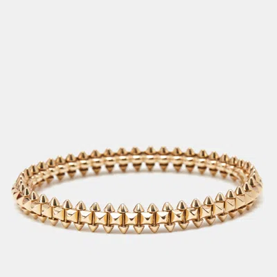 Pre-owned Cartier 18k Rose Gold Medium Model Bracelet 17