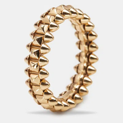 Pre-owned Cartier 18k Rose Gold Ring Size 57