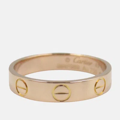 Pre-owned Cartier 18k Rose Gold Small Love Ring