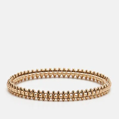 Pre-owned Cartier 18k Rose Gold Small Model Bracelet Size 16