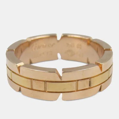 Pre-owned Cartier 18k Rose Gold Tank Francaise Ring