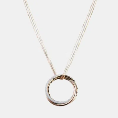 Pre-owned Cartier 18k Rose White Yellow Gold Necklace