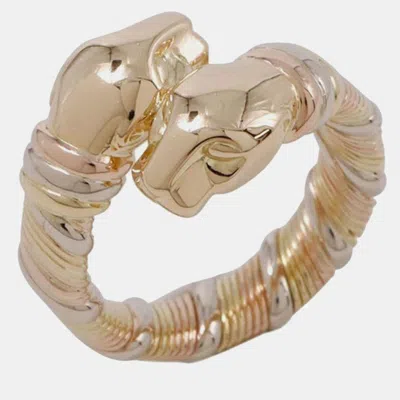 Pre-owned Cartier 18k Tricolor Gold Panthere De  Ring