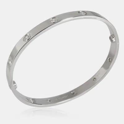 Pre-owned Cartier 18k White Gold 0.96 Ctw Love Bracelet