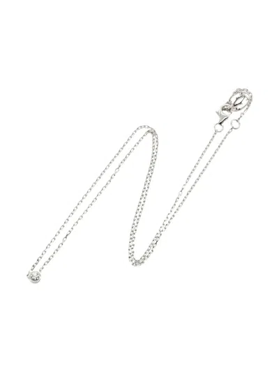 Pre-owned Cartier 18k White Gold Amour Sm Necklace In Silver