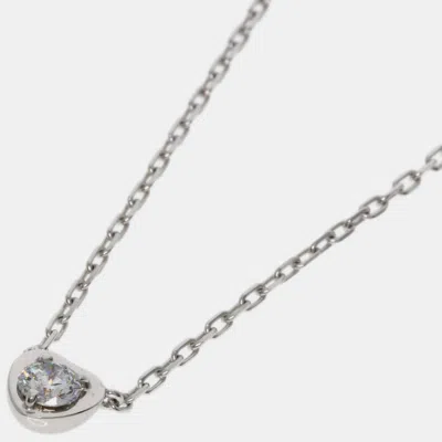 Pre-owned Cartier 18k White Gold And Diamond D'amour Pendant Necklace