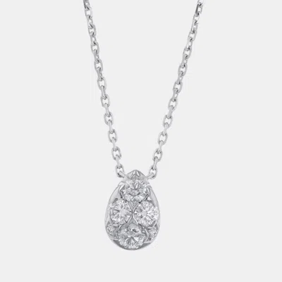 Pre-owned Cartier 18k White Gold And Diamond Pendant Necklace