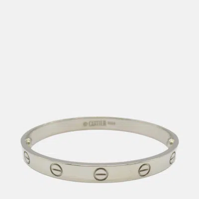 Pre-owned Cartier 18k White Gold Classic Love Bracelet