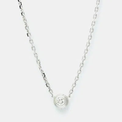 Pre-owned Cartier 18k White Gold D'amour Diamond Necklace