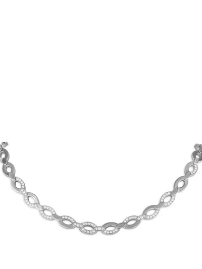 Pre-owned Cartier 18k White Gold Diadea Diamond Necklace In Silver