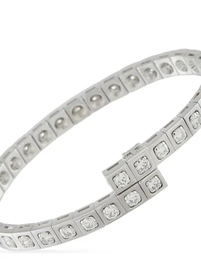 Pre-owned Cartier 18k White Gold Diamond Bracelet In Silver