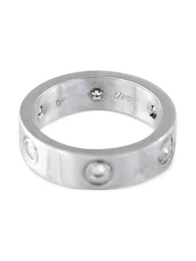 Pre-owned Cartier 18k White Gold Diamond Ring In Gray