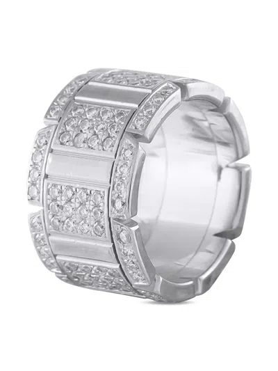 Pre-owned Cartier 18k White Gold Diamond Ring In Silver