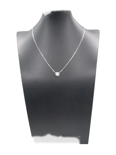 Pre-owned Cartier 18k White Gold Diamond Trinity Necklace In Silver