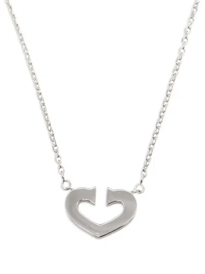 Pre-owned Cartier 18k White Gold Heart Necklace