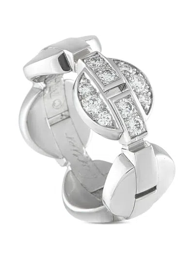 Pre-owned Cartier 18k White Gold Himalia Diamond Ring In Silver
