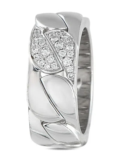 Pre-owned Cartier 18k White Gold La Dona Ring In Silver