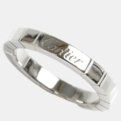 Pre-owned Cartier 18k White Gold Lanieres Band Ring Eu 52