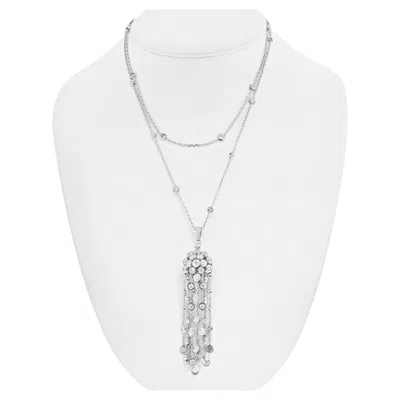 Pre-owned Cartier 18k White Gold L'egers Diamants Spotlight Necklace