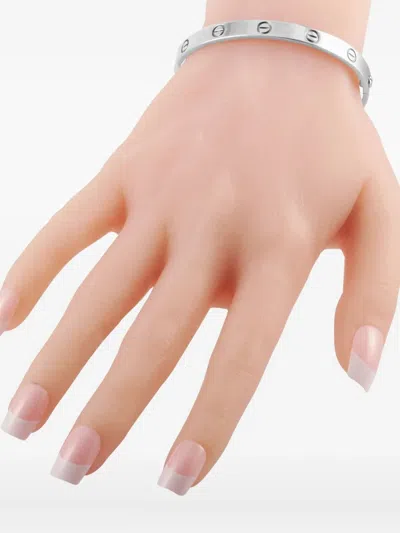 Pre-owned Cartier 18k White Gold Love Bracelet In Silver