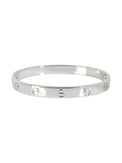 Pre-owned Cartier 18k White Gold Love Bracelet In Silver