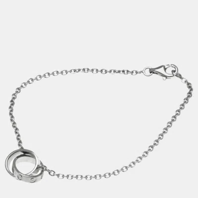 Pre-owned Cartier 18k White Gold Love Chain Bracelet