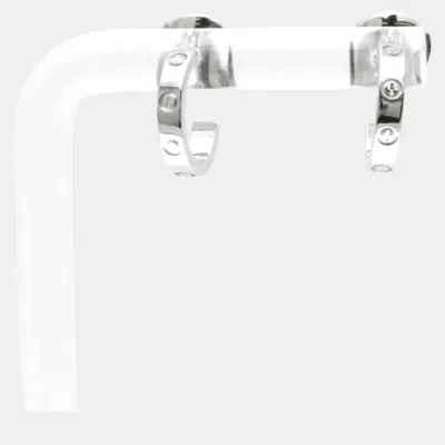 Pre-owned Cartier 18k White Gold Love Earrings