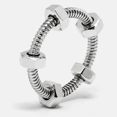 Pre-owned Cartier 18k White Gold Ring Size 50