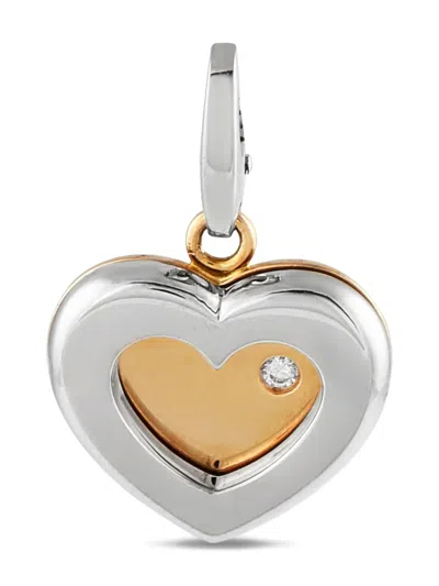 Pre-owned Cartier 18k Yellow Gold Diamond Heart Pendant