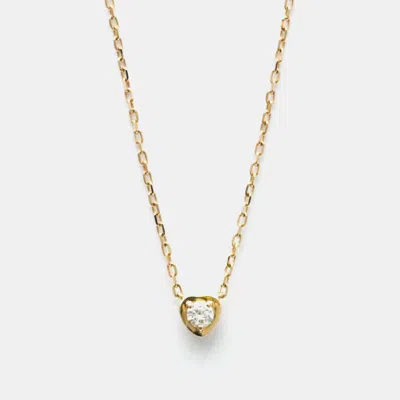 Pre-owned Cartier 18k Yellow Gold And Diamond Diamants Légers Pendant Necklace