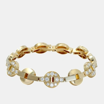 Pre-owned Cartier 18k Yellow Gold And Diamond Himalia Bracelet