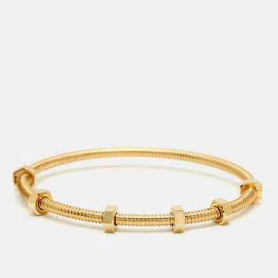 Pre-owned Cartier 18k Yellow Gold Bangle Bracelet 18