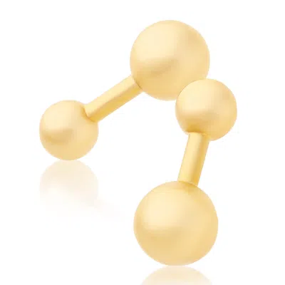 Pre-owned Cartier 18k Yellow Gold Bead Cufflinks