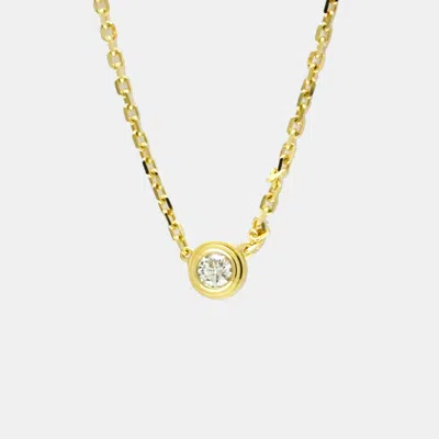 Pre-owned Cartier 18k Yellow Gold Diamants Légers Diamond Pendant Necklace