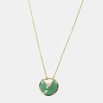 Pre-owned Cartier 18k Yellow Gold Diamond Pendant Necklace