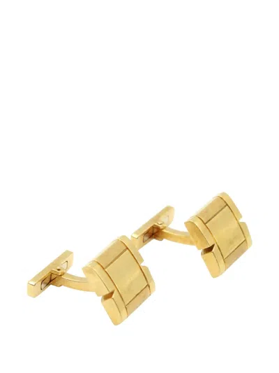Pre-owned Cartier 18k Yellow Gold French Tank Square Cufflinks