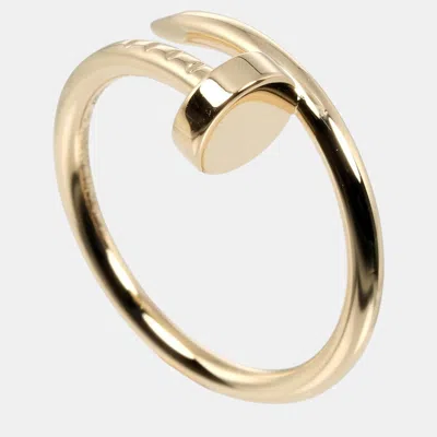 Pre-owned Cartier 18k Yellow Gold Juste Un Clou Ring Eu 46