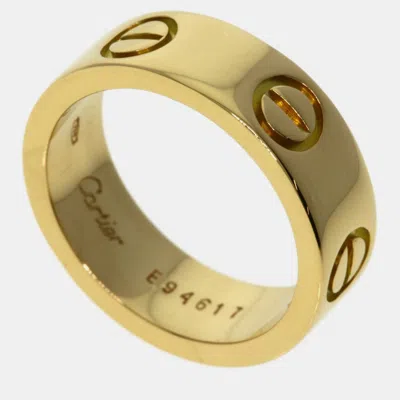 Pre-owned Cartier 18k Yellow Gold Love Band Ring Eu 47