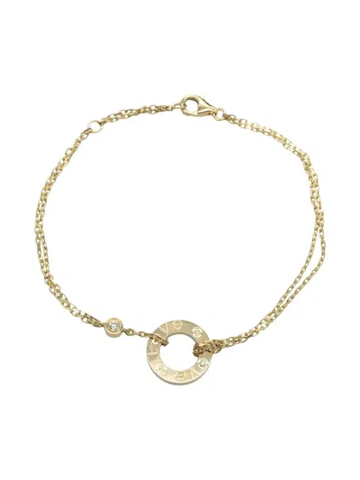 Pre-owned Cartier 18k Yellow Gold Love Circle Diamond Bracelet